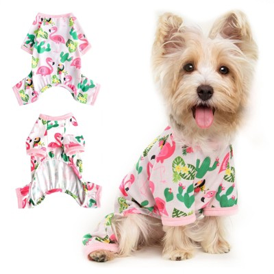 Paaaawaters Dog Jumpsuit Cute Animal Print Puppy Pajamas Soft Lightweight Post Surgery Recovery Pets Onesie