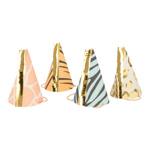 Meri Meri Safari Animal Print Party Hats (Pack of 8) - 1 of 4