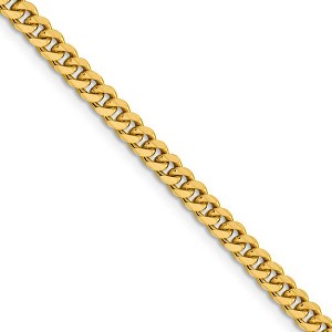 Black Bow Jewelry 4.25mm 14K Yellow Gold Solid Miami Cuban (Curb) Chain Necklace - 1 of 4