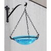 12.5" Crackle Glass Hanging Birdbath Bowl Teal - Achla Designs: Hand-Blown, Weather-Resistant, No Assembly Required - 2 of 4