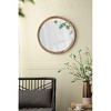 Sapphtopaz Round Bathroom Mirror, Vanity Mirror with Solid Mango Wood Frame, Decorative Wall Mirrors for Bathroom, Entryway Console Lean Against Wall - 4 of 4