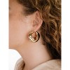 Crescent Swirl 18k Gold Plated Hoop Earrings - Ettika - 2 of 2