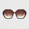 Women's Oversized Plastic Geo Sunglasses - Universal Thread™ Brown - image 2 of 4