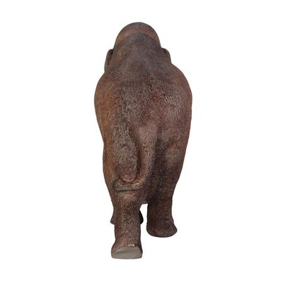 Large Brown Resin Woolly Mammoth Ice Age Statue