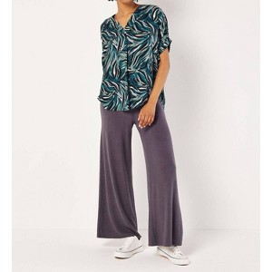 Women's Abstract Print Pleat Top - APRICOT - 1 of 4