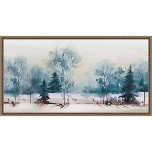 Amanti Art 27"x14" Dusty Blue I by Isabelle Z Framed Canvas Wall Art Print - 1 of 4