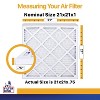 Filter King 21x21x1 Air Filter | 4-PACK | MERV 13 HVAC Pleated A/C Furnace Filters | MADE IN USA | Actual Size: 21 x 21 x .75" - 2 of 4