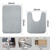 PiccoCasa Memory Foam Bathroom Rugs Non-Slip and U-shaped Toilet Mat 2 Pcs - 3 of 4
