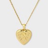 14K Gold Dipped Heart Charm Initial Necklace - A New Day™ Gold - 2 of 4