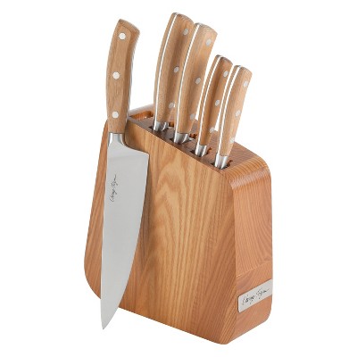 Cravings by Chrissy Teigen 6pc Stainless Steel Block Cutlery Set with Wood Handle
