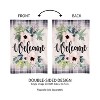 Evergreen Beautiful Floral Welcome Burlap Garden Flag 12 x 18 Inches Indoor Outdoor Decor - 4 of 4