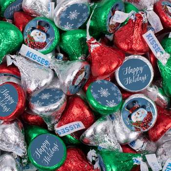Christmas Candy Party Favors Chocolate Hershey's Kisses Bulk - Jolly Snowman