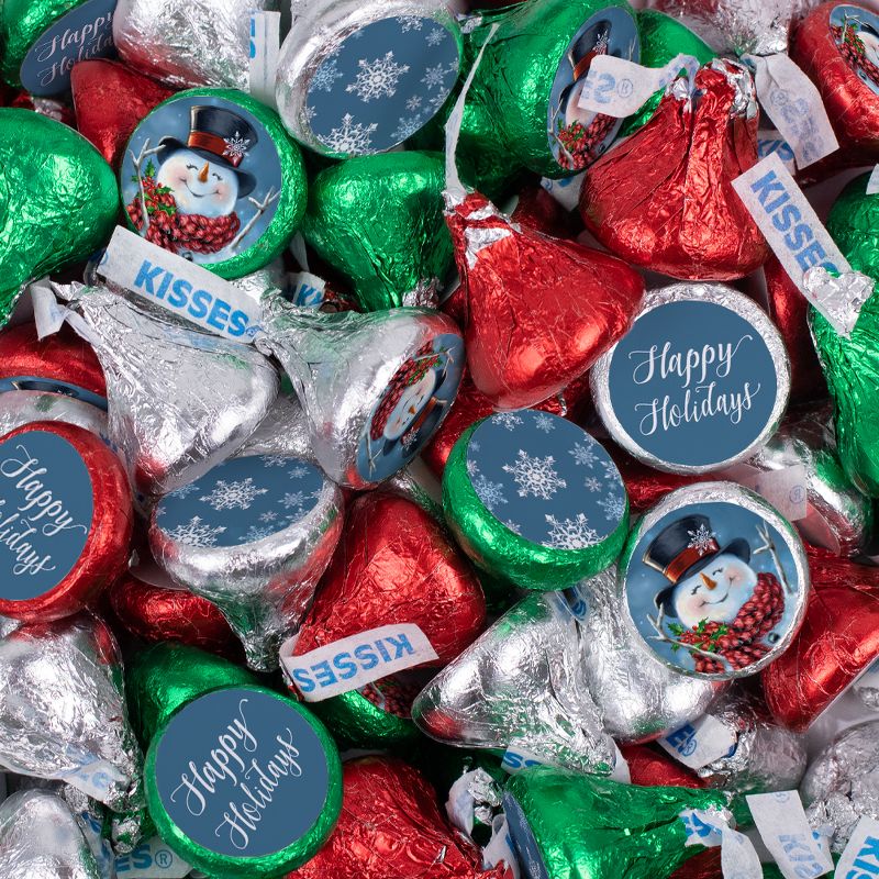 Christmas Candy Party Favors Chocolate Hershey's Kisses Bulk - Jolly Snowman, 1 of 2