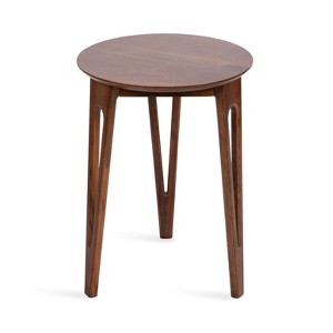 Kate and Laurel Kershaw Round Side Table, 16x16x22, Walnut Brown - 1 of 4