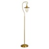 Hudson and Canal Nautical Floor Lamp with Glass Shade Brass/Clear: Metal Base, Push Button Foot Switch - 2 of 4