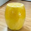 SEVOBAL Yellow Lemon Fruit Stool Side Table Decor Plant Stand Garden Indoor Outdoor Decoration Party Kid Gift Festival, Yellow, 12.6"*12.6"*14.17" - 2 of 4