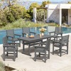 Arceso 18'' HDPS Outdoor Dining Chair, Patio Chair with Armrest for Backyard - 2 of 4