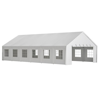 20x40 FT Outdoor Party Tent, Large Commercial Canopy with Removable Sidewalls, Sun Shade Shelter with 3 Carry Bag for Party Wedding Outdoor Events BBQ