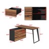 FUFU&GAGA Wooden Office Desk Computer Desk with Storage - Industrial Style Workstation with Drawers and Cabinets - 4 of 4