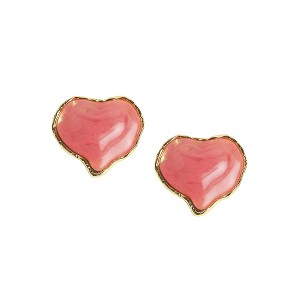 SOHI Women's Strawberry Pink Casual Stud Earrings - 1 of 4