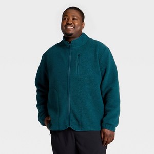 Men's High Pile Fleece Full Zip Sweatshirt - All In Motion™ - 1 of 3