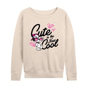 Women's - Peanuts - Cutesy is the New Cool Belle Lightweight French Terry Slouchy - 1 of 4