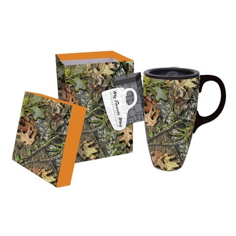 Evergreen Mossy Oak Ceramic Latte 17oz Travel Coffee Cup W Gift Box Target