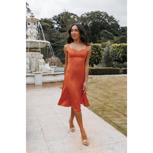 Target burnt orange clearance dress