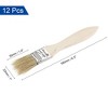 Unique Bargains Bristle Wall Treatment Tool Paint Brush with Wooden Handle 12 Pcs - 2 of 4