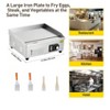 Coucheta Commercial Electric Griddle - 1500W Countertop, Non-Stick 110V Teppanyaki Flat Top Grill, Adjustable Temperature 122°F-572°F - 2 of 4