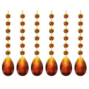 Unique Bargains Crystal Pendants Teardrop Beads for DIY Lamp Arts Crafts Decoration 6 Pcs - 1 of 4