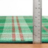 Annie Selke - Dash & Albert Jolly Plaid Green Machine Washable Rug, Runner 2.5x6, Green - 3 of 4