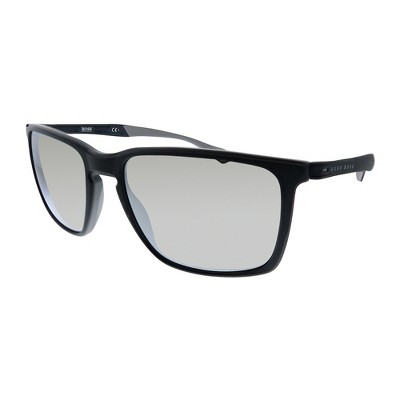 Hugo Boss BOSS 1114/S O6W Unisex Rectangle Sunglasses Black 57mm