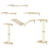 PawHut Unique Cat Tree Made From Cat Shelves with 8 Levels for More Height, Wall-Mounted Cat Tree Climbing Playground, Cat Hammocks, Modern Cat Tree - 4 of 4