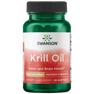 Swanson Krill Oil - Maximum Strength 1 g 30 Softgels.