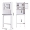 NicBex 68.11 Inch Over-The-Toilet Storage Cabinet with Open Shelves for Home,Bathroom - 3 of 3