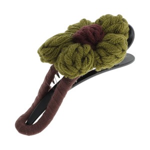 Unique Bargains Women's Fashion Wool Floral Duckbill Hair Clips 1 Pc - 1 of 4