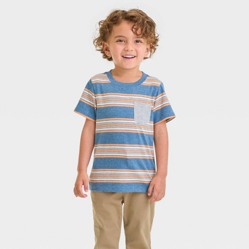 Toddler Boys' Short Sleeve T-shirt - Cat & Jack™ Blue 3t : Target