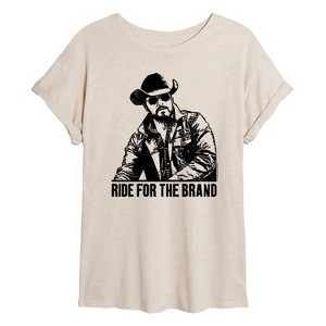 Women's - Yellowstone - Ride For The Brand Oversized Graphic T-Shirt - 1 of 4