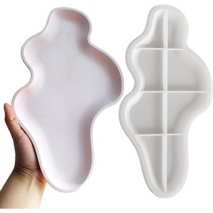 JDICTION Cloud Shape Tray Mold, Irregular Resin Epoxy Casting Mold for Concrete, Jewelry Trinket Dish, Wedding Christmas Decor - 1 of 4