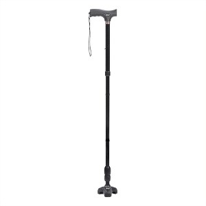Drive Medical Flex N Go Adjustable Walking Cane with Ergonomic Handle, 3 Point Tip for Superior Balance, Collapsible for Travel, Ideal for Adults - 1 of 4