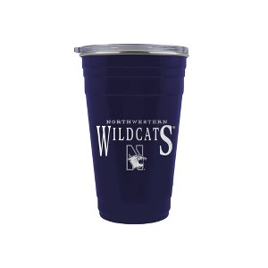 NCAA Northwestern Wildcats Tailgater Tumbler - 22oz: Stainless Steel, Acrylic Lid - 1 of 2