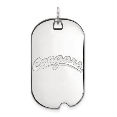 Black Bow Jewelry 10k White Gold Washington State Cougars NCAA Large Pendant