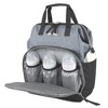 Baby Essentials Quilted Frame Diaper Backpack - Gray/Black - image 2 of 4