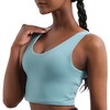 DOMETOUR Sports Bra for Women Wirefree Padded Yoga Bras Tank Tops Fitness Workout Running Top - 2 of 4