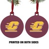 Central Michigan University Logo Aluminum Holiday Christmas Tree Ornament - 2 of 4