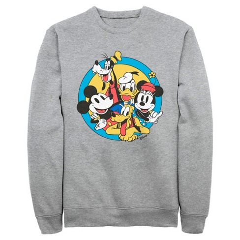 Men s Mickey Friends Retro Buddies Sweatshirt Target