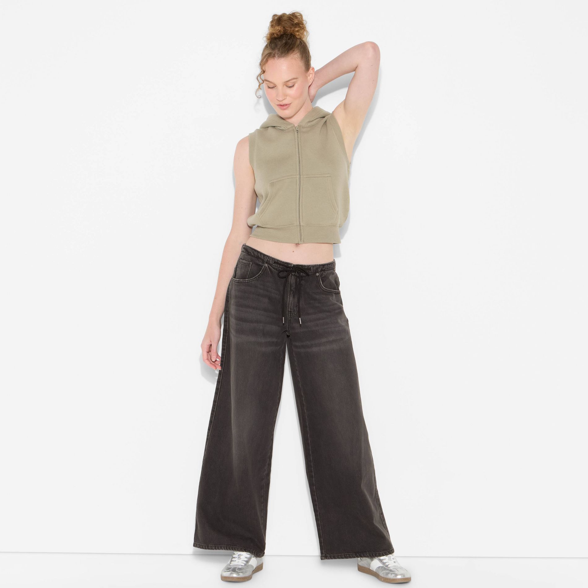 Women's Low-Rise Wide Leg Loose Jeans - Wild Fable™