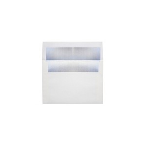 LUX A4 Foil Lined Invitation Envelopes (4 1/4 x 6 1/4) 250/Box White w/Silver LUX Lining - 1 of 1