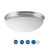 Progress Lighting, Etched Glass Collection, 1-Light Flush Mount, Brushed Nickel, Etched Glass, Material: Steel - 3 of 4
